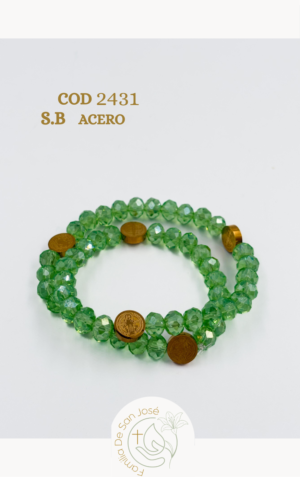 1128(11) 2431 Pulsera murano tejida San Benito