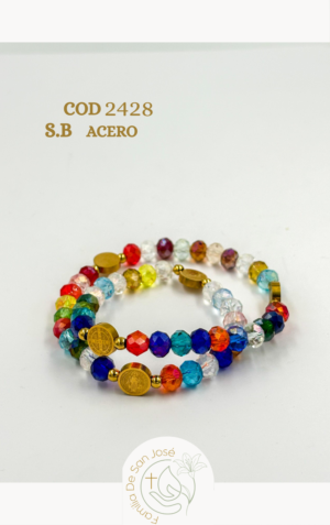 2428 Pulsera murano tejida San Benito