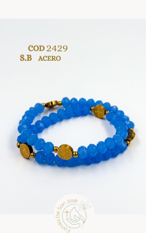 1128(9) 2429 Pulsera murano tejida San Benito