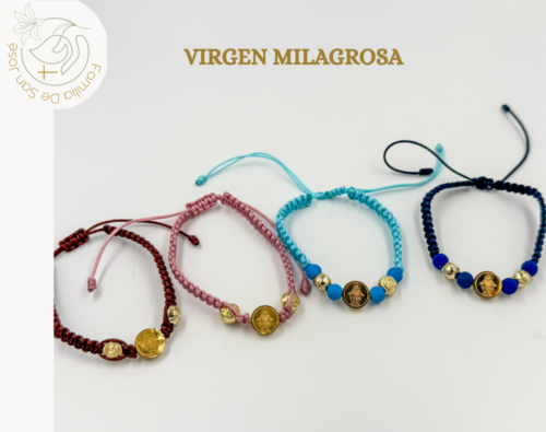 2504 Pulsera tejida Virgen Milagrosa