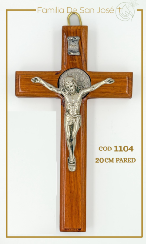 1104 Cristo San Benito madera pared 20cm