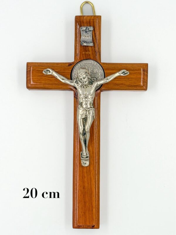 1104 Cristo San Benito madera pared 20cm