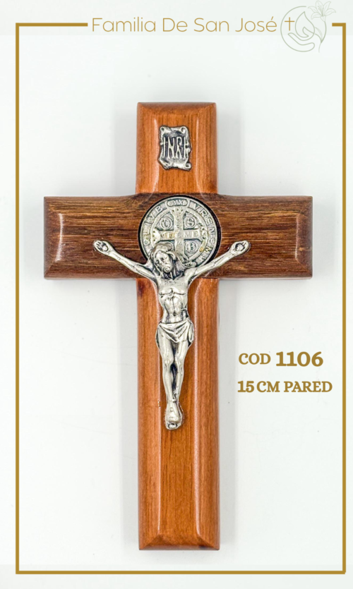 1106 Cristo San Benito madera pared 15cm