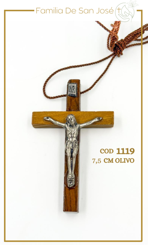 1119 Cruz de olivo cordón 7,5cm