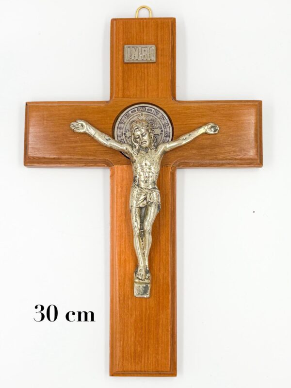 1218 1218 Cristo San Benito madera pared 30cm