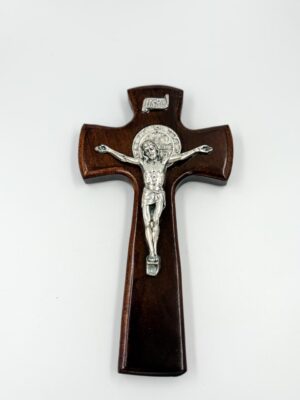 1435 1435 Cristo San Benito madera pared 20cm trébol