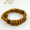 2048 Rosario Pulsera tejida madera