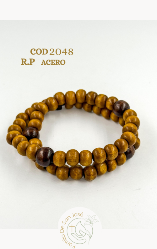 2048 2048 Rosario Pulsera tejida madera