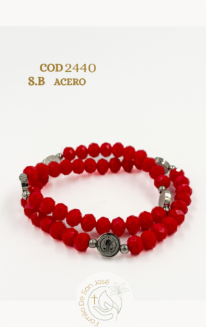 2440 Pulsera murano tejida San Benito