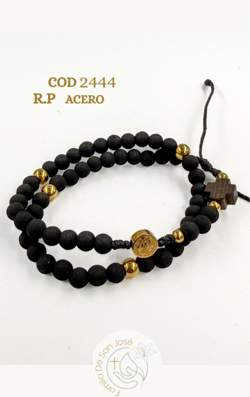 2444 Rosario Pulsera tejida San Benito