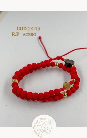 2445 Rosario Pulsera tejida San Benito