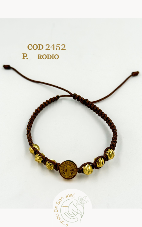2452 Rosario Pulsera tejida San Benito