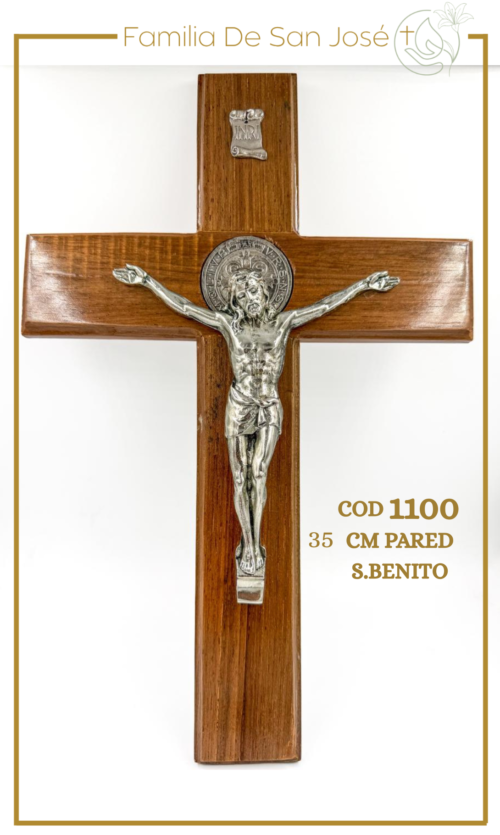 1100 Cristo San Benito madera pared 35cm