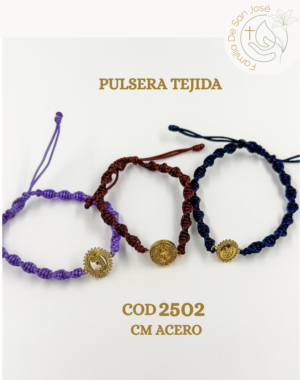 2502 Pulsera tejida tipo espiral surtida